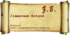Zimmerman Botond névjegykártya